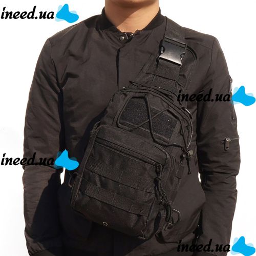6L Tactical Crossbody Bag A74 Black Single-strap Waterproof Men's Military Chest Bag Army Chest Banana Backpack 