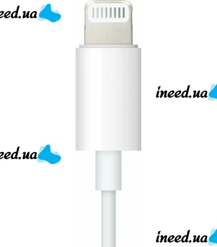 Універсальний кабель аудіо перехідник для навушників Lightning на 3.5 mm Aux Headphone Adapter J-002, Адаптер USB-C для телефону IPhone Білий