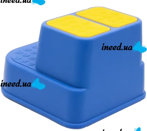 Children's Two-stage Pituso Footrest for Bathroom , Stool for 2 Steps to the Toilet with Anti-slip Coating for Children Blue