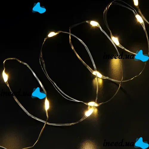 Indoor LED Garland Ponytail 200LED Diodes 2M 10 Strands Warm White For Home Garland Dew 10 Strings of 2 Meters USB Warm White