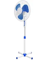 Підлоговий вентилятор WimpeX WX - 1611 40 см stand fan 16 " 100w з регулюванням висоти, Безшумний вентилятор Вімпекс 100Вт на підлогу 3 швидкості Білий