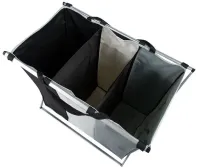 Складна корзина органайзер Laundry Basket B14 для сортування брудної білизни на 3 відсіки 120л, білизняний ящик для речей з 3 відділеннями у ванну
