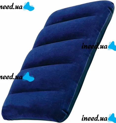 Intex Inflatable Pillow 68672 47x30 cm Tourist Inflatable Pillow Flocked for Swimming and Travel Head Pad for Camping Blue