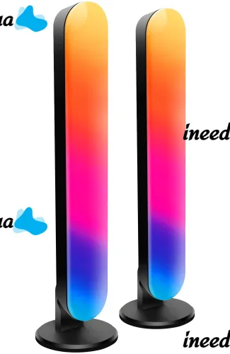 Комплект настільний кольоровий світильник лампа Ambient Light RGB D16 2 штуки з пультом ДУ, Світлодіодні лампи Wi-Fi підсвічування 25 см від USB