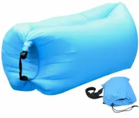 Inflatable sunbed Lamzac Hangout 210x90 cm beach mattress with pocket and peg hammock Lamzac Beach sofa bag up to 200 kg for relaxing in the country