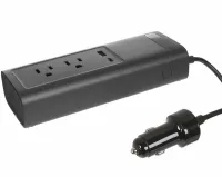 Автомобільний перетворювач напруги з 12V на 220v Baseus RNBQ-A01 150W інвертор з швидкою зарядкою CN EU 2 розетки type-C USB від прикурювача