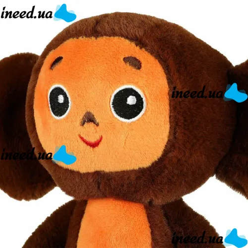 Children's Soft Toy Cheburashka 25 cm Plush Cuddle Pillow Kawaii baby kids with big eyes and ears for Children from 3 years Old Brown