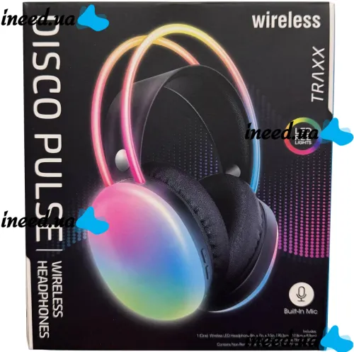 Welike WK-30 RGB RGB Backlit Bluetooth Wireless Headphones Full Size Bluetooth Stereo Headphones with AUX Port for Computer and Laptop