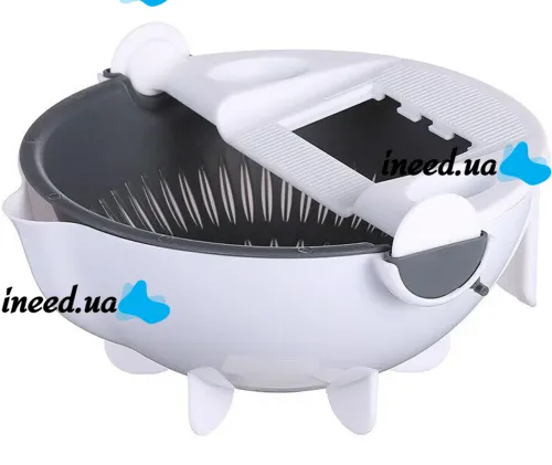 Vegetable Slicer Wet Basket Vegetable Cutter 9 in 1 set of nozzles for slicing vegetables and fruits, manual rotating grater-vegetable slicer multi-slicer with basket