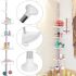 Corner shelf for bathroom, shower Aidesen Multi Corner GY-188, telescopic sliding shelf 4 tiers with adjustable height White XL-176