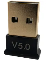 Мини адаптер USB Bluetooth v5.0 с поддержкой микрофона для ПК, беспроводной блютуз стерео приемник передатчик для PC Windows 7, 8, 10 Черный