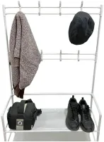 Підлогова вішалка для одягу в передпокій New simple floor clothes rack 60х29, 5х151 см Універсальна металева пересувна металева стійка Біла