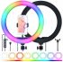 Color Ring USB LED Lamp Ring Fill Light RGB MJ20 20cm 8" Without Tripod Studio LED Multicolored Lamp for Blogger MJ-200