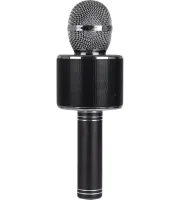 Беспроводной караоке микрофон WSTER WS-858 Bluetooth USB AUX FM со встроенным динамиком 5W, блютуз микрофон с регулятором громкости Q858 для пения