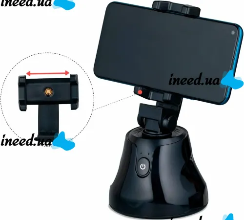 Smart Desktop Tripod with Motion Sensor Holder Robot Cameraman 360° Rotating Smart Tripod, Holder for Phone, Smartphone IOS Android