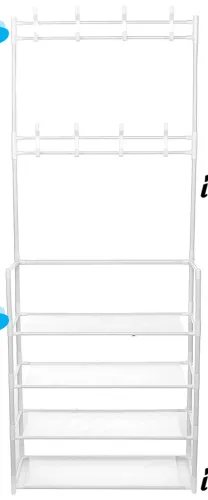 Підлогова вішалка для одягу в передпокій New simple floor clothes rack 60х29, 5х151 см Універсальна металева пересувна металева стійка Біла