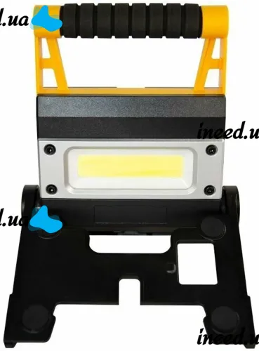 Аккумуляторный ручной прожектор X-Balog BL-MS8006 12W, Раскладной LED фонарь для кемпинга с опорными ножками и функцией Power Bank 4 режима Желтый