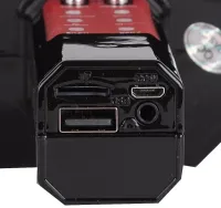 Бездротовий караоке мікрофон WSTER WS - 1828 Bluetooth USB AUX FM з вбудованою колонкою і 4 тембрами голосу на акумуляторі з динаміком Ws1828 Чорний