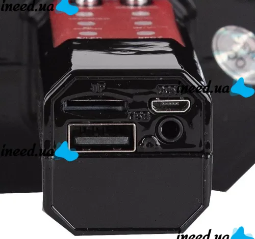 Бездротовий караоке мікрофон WSTER WS - 1828 Bluetooth USB AUX FM з вбудованою колонкою і 4 тембрами голосу на акумуляторі з динаміком Ws1828 Чорний