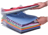 10 pcs Ezstax Clothes storage organizer, Set of compartments for clothes, notebooks, documents, Plastic divider for clothes
