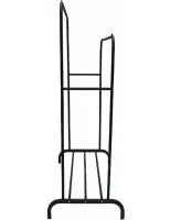 Подвійна стійка вішалка Double Floor Hanger 162х130 см для одягу і полицею для взуття, підлогова стійка-вішалка зі штангою на ніжках до 30 кг чорна