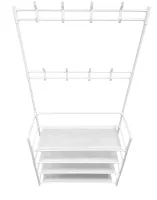 Підлогова вішалка для одягу в передпокій New simple floor clothes rack 60х29, 5х151 см Універсальна металева пересувна металева стійка Біла