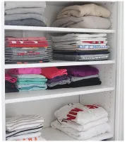 10 pcs Ezstax Clothes storage organizer, Set of compartments for clothes, notebooks, documents, Plastic divider for clothes