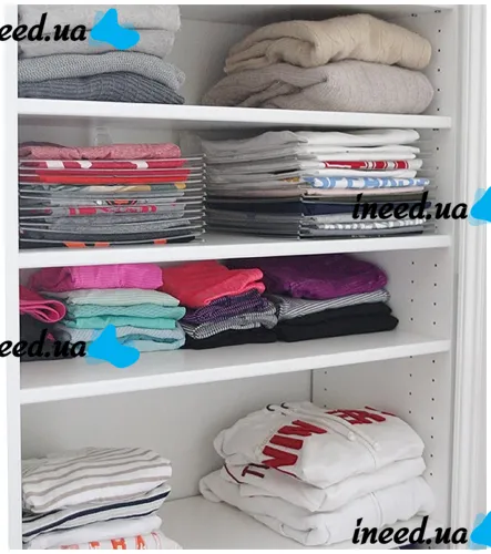10 pcs Ezstax Clothes storage organizer, Set of compartments for clothes, notebooks, documents, Plastic divider for clothes