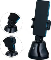 Smart Desktop Tripod with Motion Sensor Holder Robot Cameraman 360° Rotating Smart Tripod, Holder for Phone, Smartphone IOS Android
