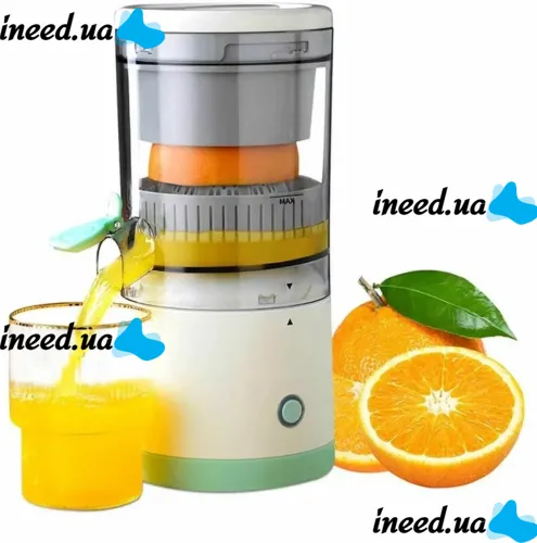Акумуляторна Ручна міні соковижималка Citrus Juicer YZJ-001 для цитрусових, портативний блендер для ягід і фруктів з USB-зарядкою на акумуляторі