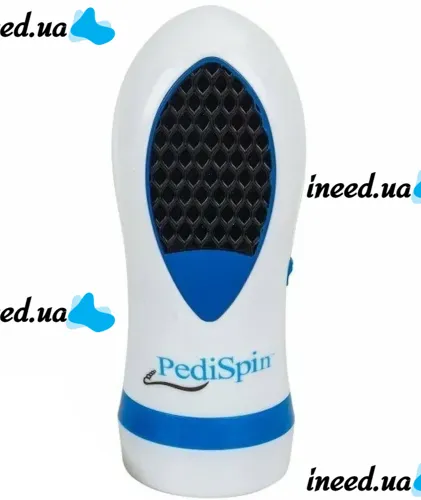 Electric pumice stone Pedi Spin Pro Pedi Spin for removing roughened skin of feet and heels, Foot cleaning device with replaceable nozzles Pedispin White