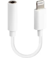 Універсальний кабель аудіо перехідник для навушників Lightning на 3.5 mm Aux Headphone Adapter J-002, Адаптер USB-C для телефону IPhone Білий