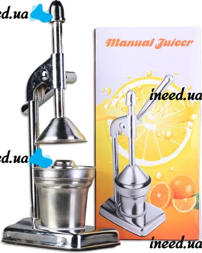 Ручна настільна соковижималка прес Manual Juicer AND841 для соку цитрусових і гранатів, механічний прес з нержавіючої сталі для фруктів