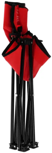 Folding universal Spider Red chair up to 150kg in a case Travel chair with backrest armrests and cup holder for fishing and camping