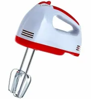 Ручний кухонний міксер Domotec R-6633W 260W для замішування і збивання тіста з 2 видами насадок, тістоміс Домотек R. 6633w 7 швидкостей від мережі