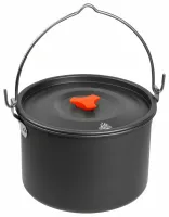 Camping cooking AL-600 Travel Cookware Set for 15 items kettle 3 pots frying pan and kitchen utensils in a camping case