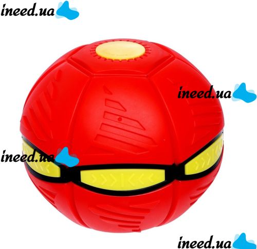 Летающий мяч фрисби Flat ball disk с LED подсветкой Светящийся складной игровой диск трансформер плоский для активных игр на природе и дома