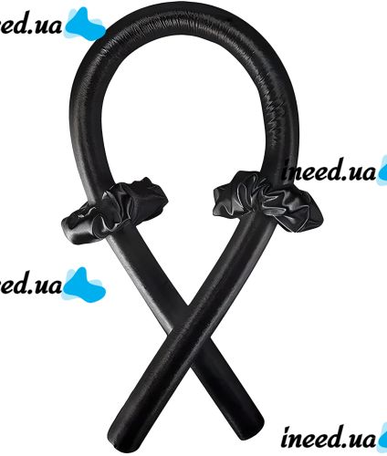 Satin soft Reclaire curlers for self-styling with elastic bands and a hairpin, a soft ribbon for cold curling, a kerlik headband for curls