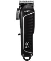 Акумуляторна машинка для стрижки волосся VGR V-683 10W бездротовий чоловічий бездротовий тример для окантовки бороди і вусів зі змінними насадками і дисплеєм USB