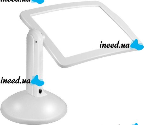 Настольная лупа на штативе Reading Brighter Viewer LK2303-91 3х увеличительное стекло со светодиодной LED подсветкой на подставке для чтения Белое
