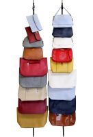 Настінний органайзер для зберігання сумок Bag Rack підвісні ремені з гачками на двері, Вішалка тримач для аксесуарів і біжутерії на 16 гачків