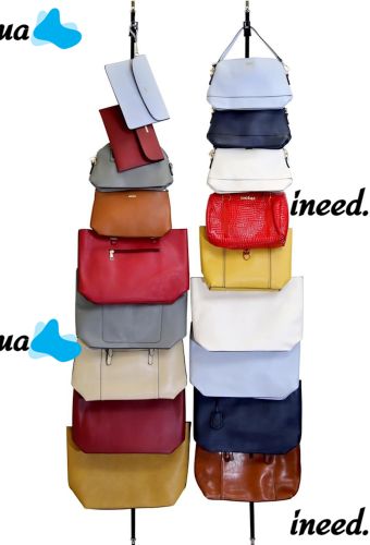 Настінний органайзер для зберігання сумок Bag Rack підвісні ремені з гачками на двері, Вішалка тримач для аксесуарів і біжутерії на 16 гачків