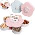 Rotating Folding Single-tier Candy Bowl Flower Candy Box, Candy and Fruit Bowl with Phone Stand, Snack Plate 5 Compartments