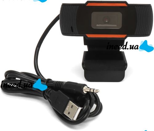 Веб камера з мікрофоном Digital High Webcam JHL 1 640х480 універсальна зовнішня USB веб-камера B1 на прищіпці для ПК комп'ютера і ноутбука Jhl-1 Чорна