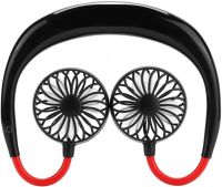 Портативний вентилятор на шию Neck Fan 360° бездротовий шийний спортивний охолоджувач 3 швидкості з акумулятором, LED-підсвічуванням і USB зарядкою