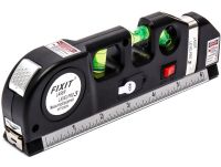 Fixit Laser Levelpro 3 Laser Liquid Level Construction Laser Ruler 2.5 meters Leveling Device with built-in tape measure on batteries