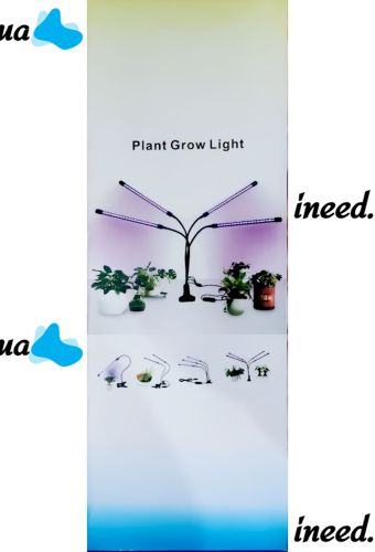Світлодіодна гнучка фітолампи Grow Light 2 гілки для вирощування кімнатних рослин і розсади, світильник на 2 лампи повний спектр USB з таймером