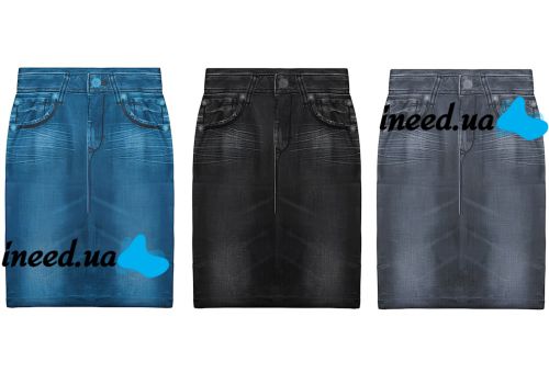 Skinny Denim Skirt Shape Skirt TV-352 for Waist Correction with High Rise Trim N Slim Women's Shapewear Skirt