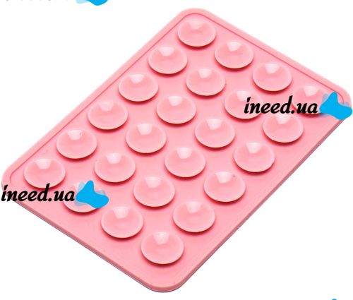 Sticker Side Silicone 8x5.5cm double-sided silicone suction cup phone lipper holder, 24 suction cups for smartphone Octobuddy