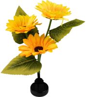 Садовий декоративний ліхтар Соняшники Solar Sunflower Led Light GW-918 42.5 см 2 штуки вуличний світильник на сонячній батареї для саду Теплий білий
